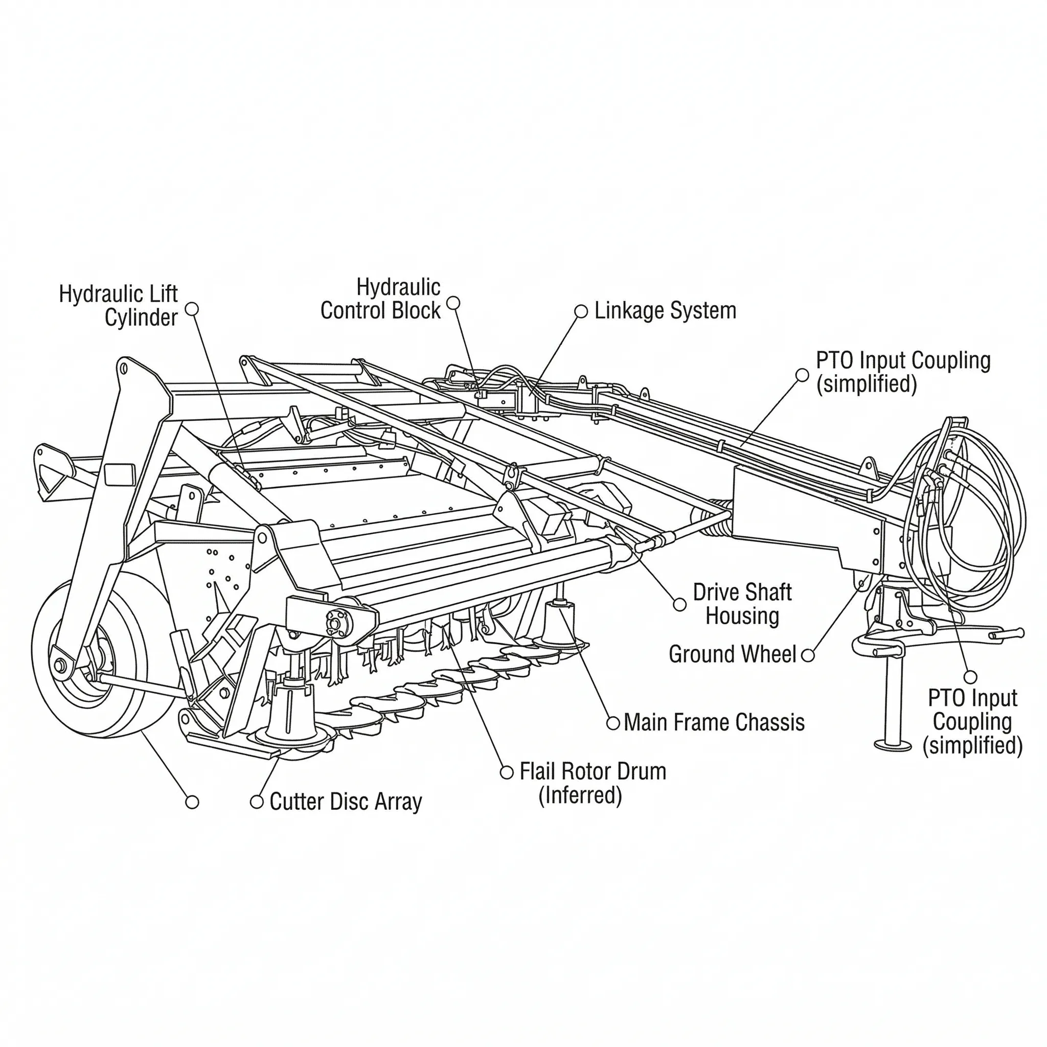 9GD-2.5-Towed-Single-Blade-Lawn-Mower-structure-1