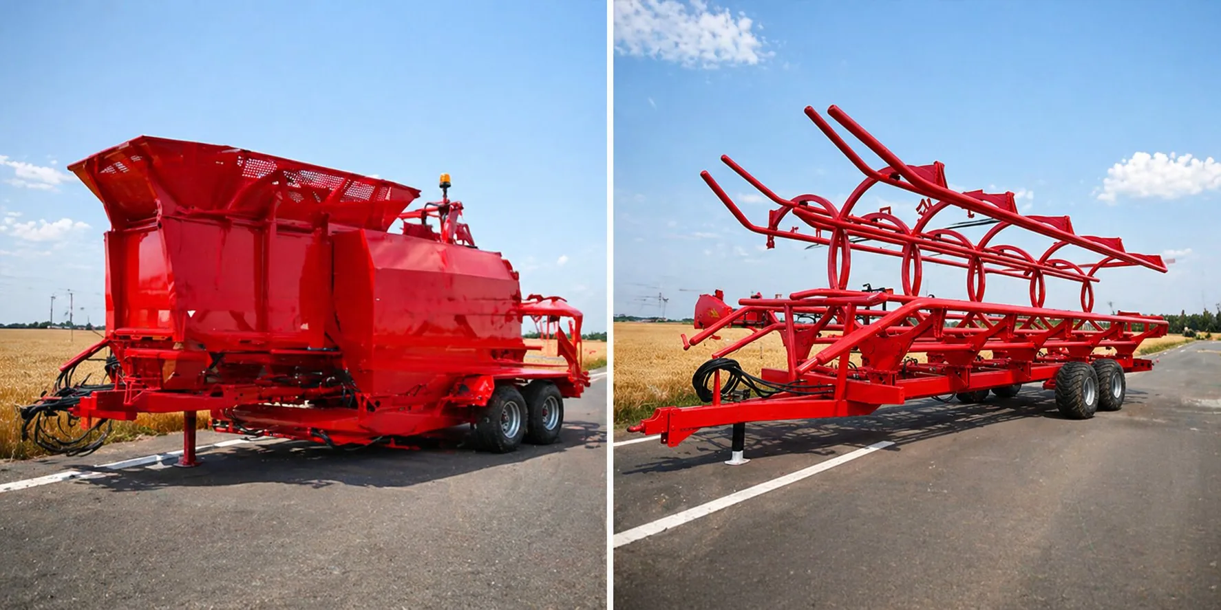 Heavy-duty bale transporter for arid and high-altitude same-day workflows