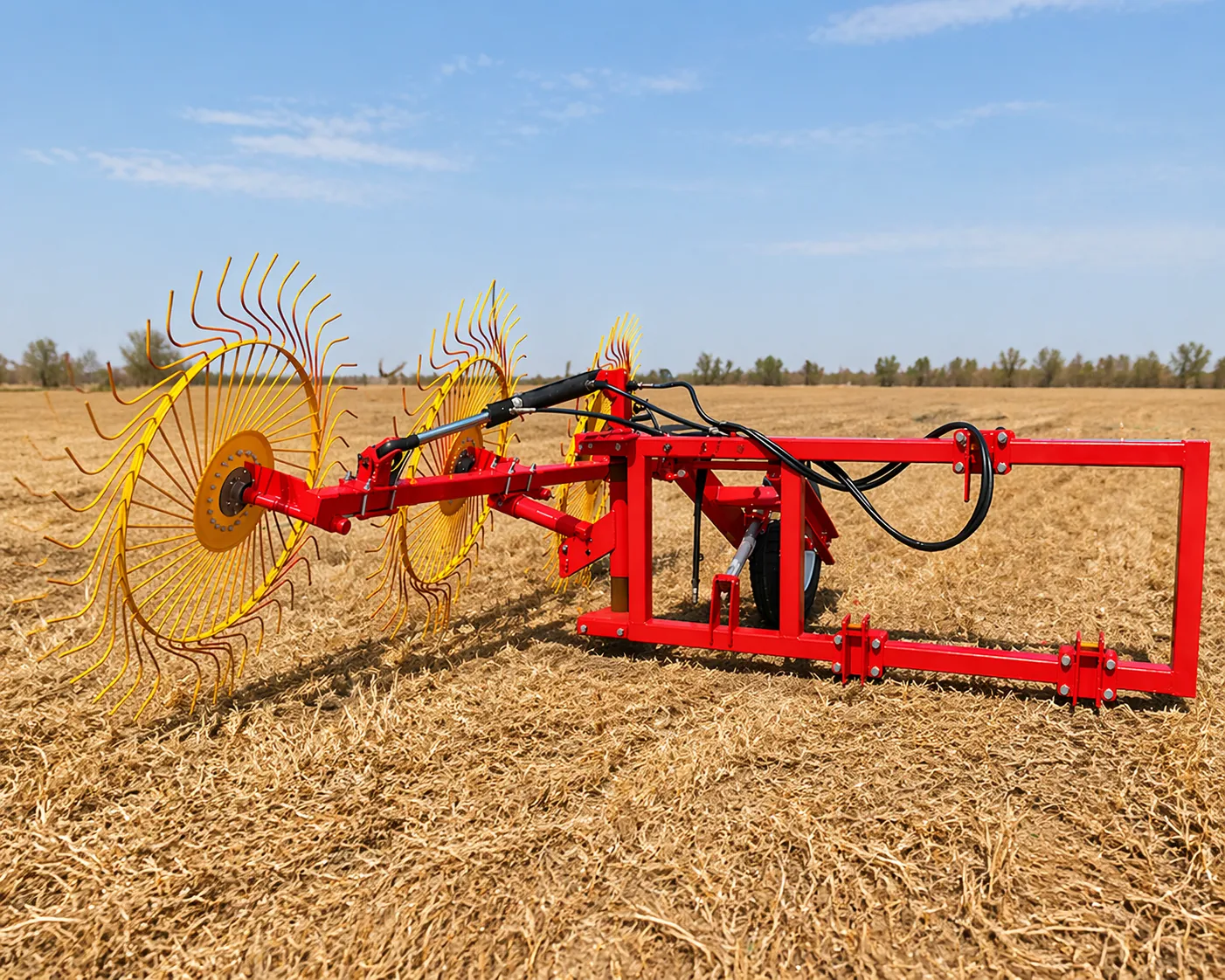 Hydraulic Folding Finger Wheel Tedder Application