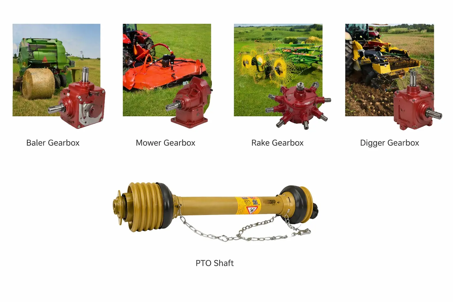 gearbox and pto shaft